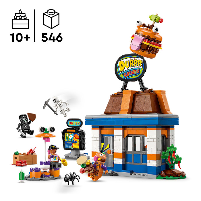 LEGO Fortnite Durrr Burger restaurant 77076 product in gebruik