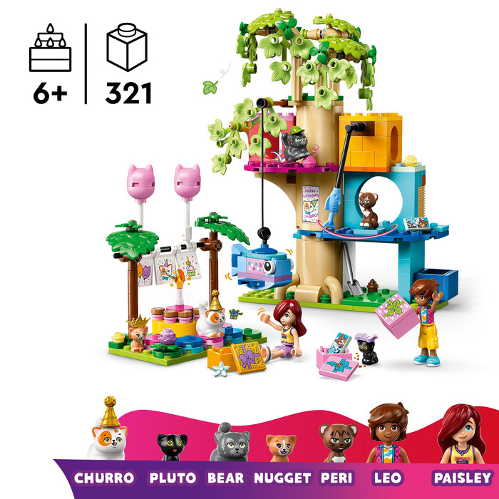 LEGO Friends Cat Birthday Party and Tree House 42666 product in use