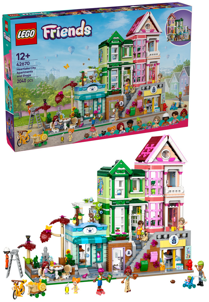 LEGO Friends Heartlake City Appartementen en Winkels 42670 rechterkant
