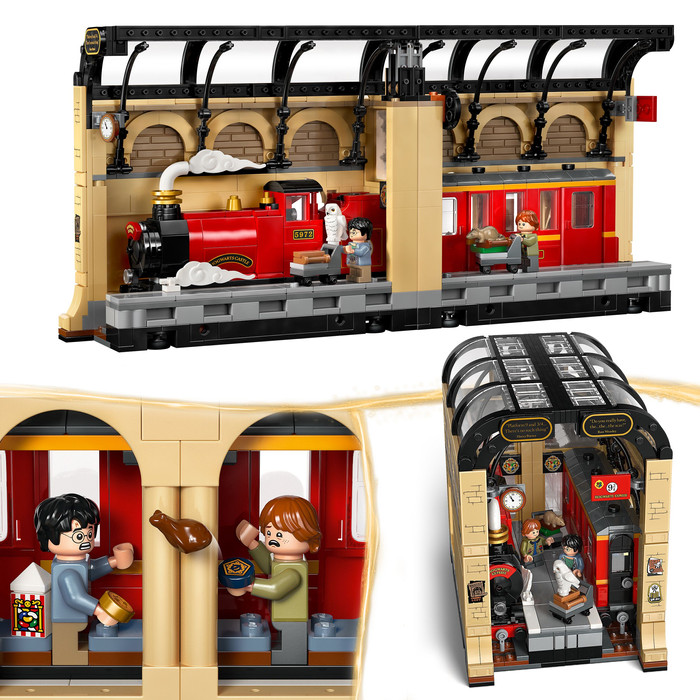 LEGO Harry Potter Boekensteun de Zweinstein Express 76450 product in gebruik