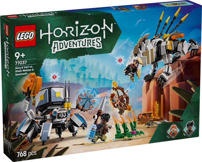 LEGO Horizon Adventures Aloy en Varl vs. Shell-Walker en Sawtooth 77037 verpakking