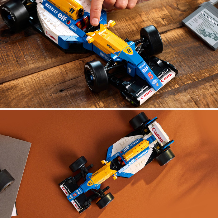 LEGO Icons Williams Racing FW14B en Nigel Mansell 10353 product in gebruik