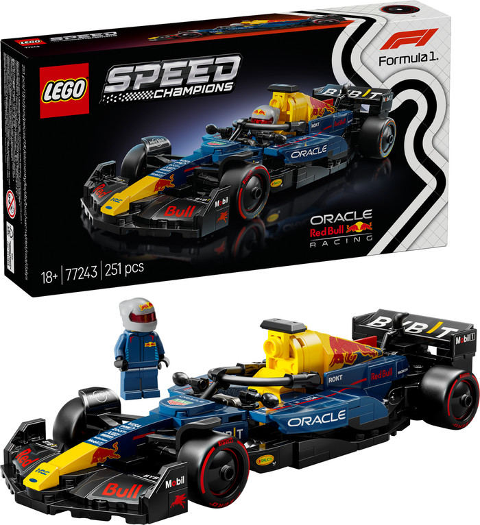 LEGO Speed Champions Oracle Red Bull Racing RB20 F1 racewagen 77243 rechterkant