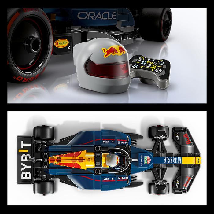 LEGO Speed Champions Oracle Red Bull Racing RB20 F1 racewagen 77243 product in gebruik