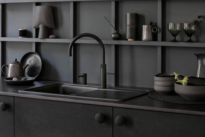 Quooker COMBI+ + Quooker Fusion Round Zwart product in gebruik