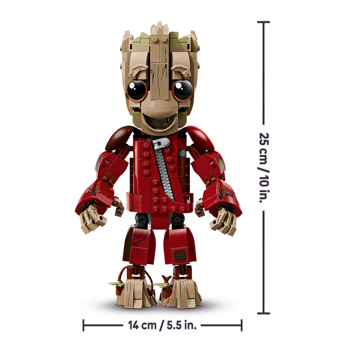 LEGO Marvel Ravager Jumpsuit Groot 76341 product in use