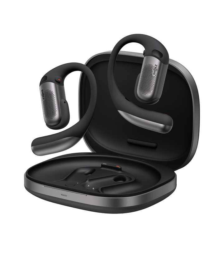 Shokz OpenFit Pro Black combined product