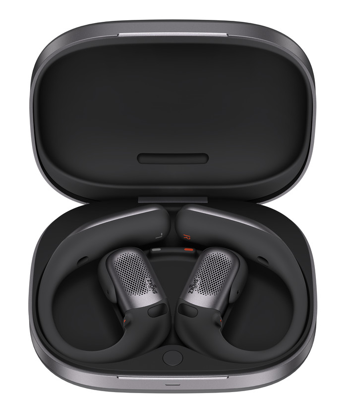 Shokz OpenFit Pro Black combined product