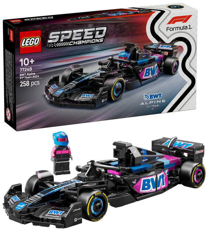 LEGO Speed Champions BWT Alpine F1 Team A524 racewagen 77248 rechterkant
