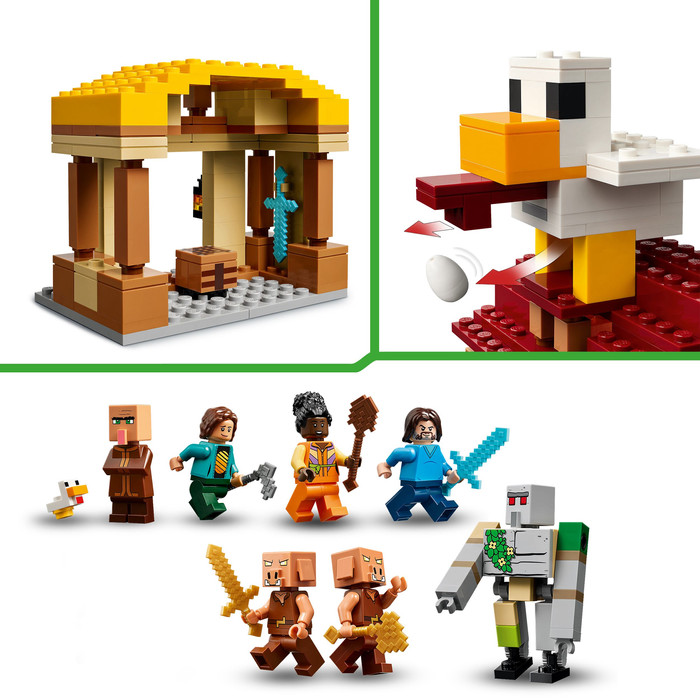 LEGO Minecraft The Ghast Balloon Village Attack 21273 product in use