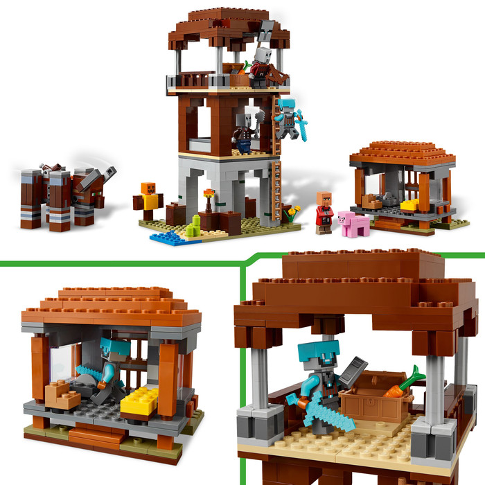 LEGO Minecraft The Pillager Outpost and Ravager 21278 product in use