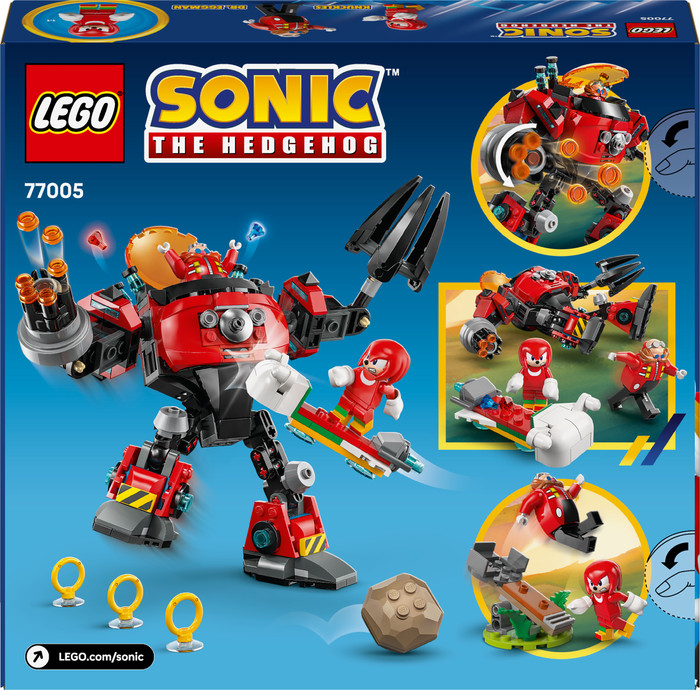 LEGO Sonic the Hedgehog Knuckles vs Dr. Eggman Egg Crusher Mech 77005 packaging