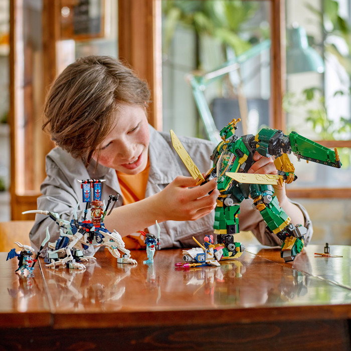 LEGO NINJAGO Lloyd's Jet Mech 71845 product in use