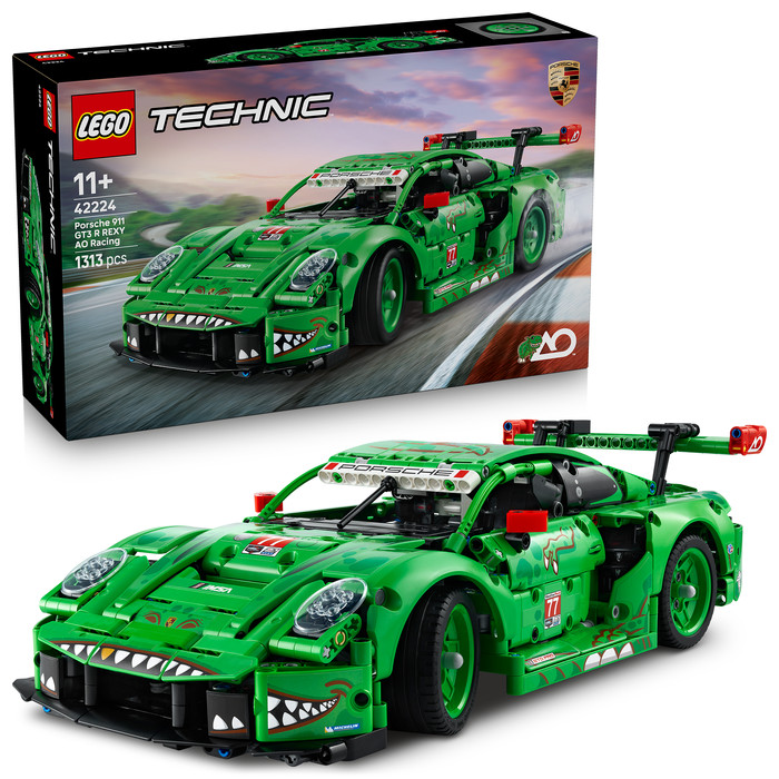 LEGO Technic Porsche 911 GT3 R REXY AO Racing Auto 42224 rechterkant