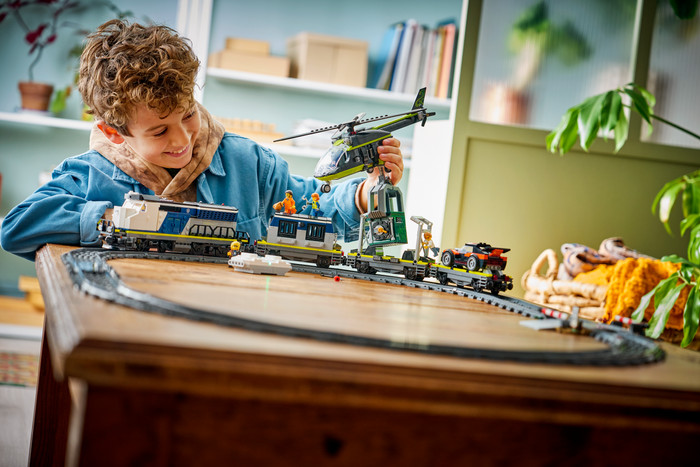 LEGO City Overval op politietrein 60508 product in gebruik