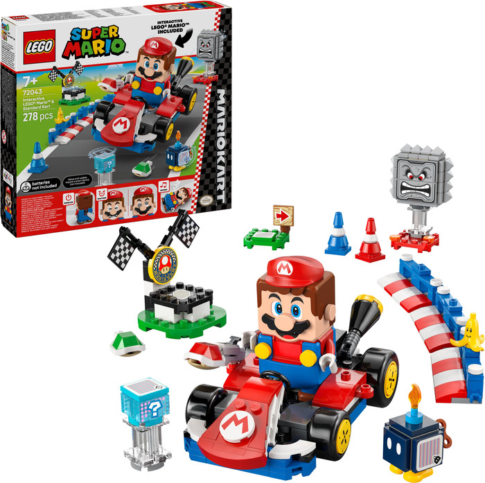 LEGO Super Mario Mario Kart interactieve Mario en standaardkart 72043 rechterkant