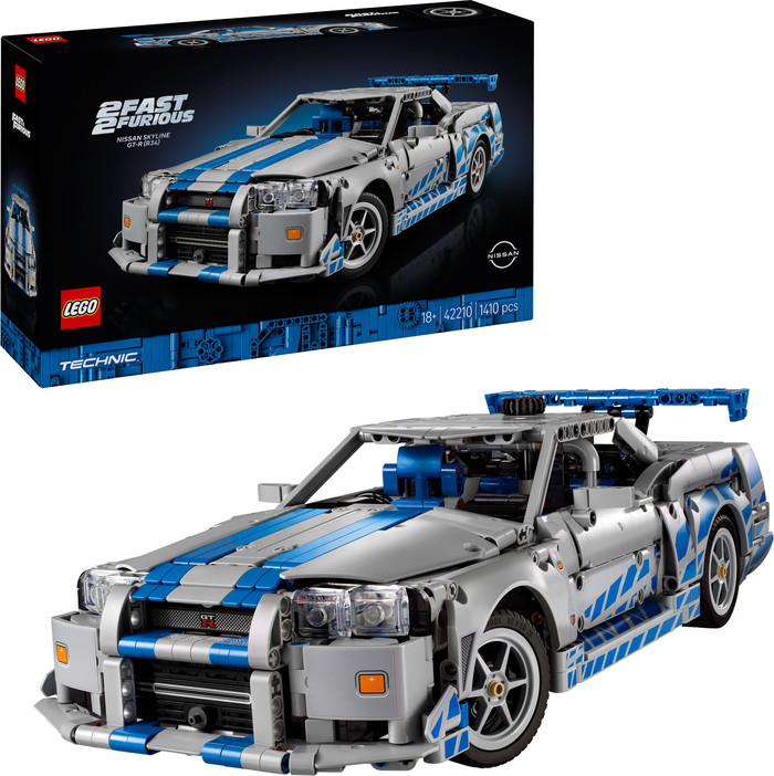 LEGO Technic 2 Fast 2 Furious Nissan Skyline GT-R (R34) auto 42210 rechterkant