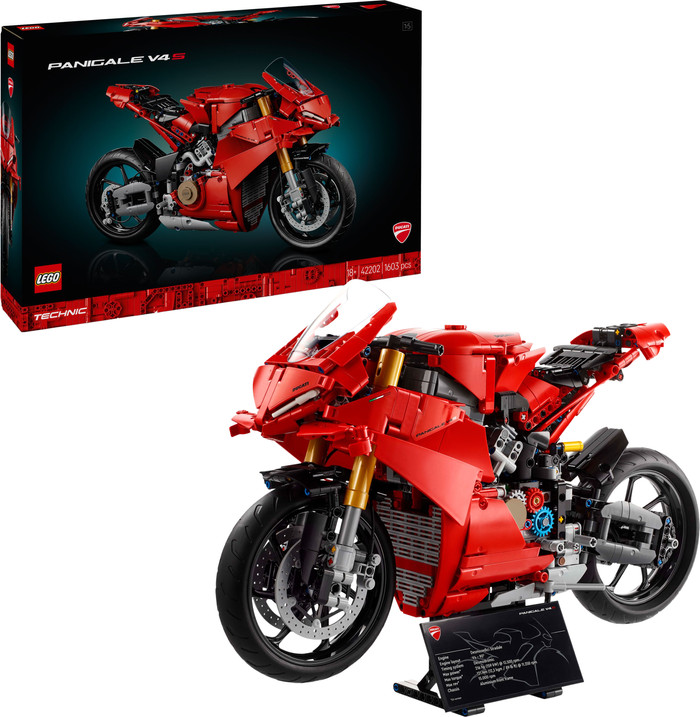 LEGO Technic Ducati Panigale V4 S motor 42202 rechterkant