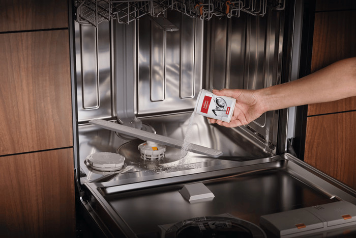 Miele Descaling Agent + Miele Machine Cleaner IntenseClean product in use