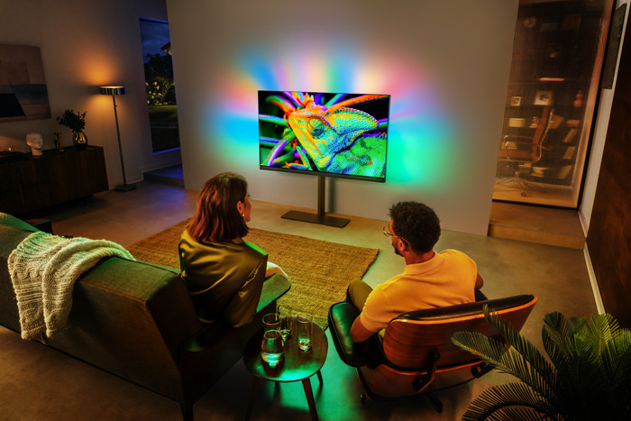 Philips Ambilight 65" OLED959 4K (2024) product in gebruik