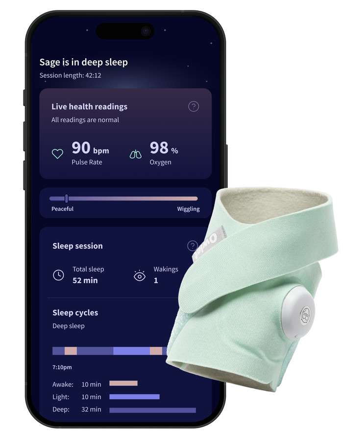 Owlet Dream Sock Mint OW-DS-MI Main Image