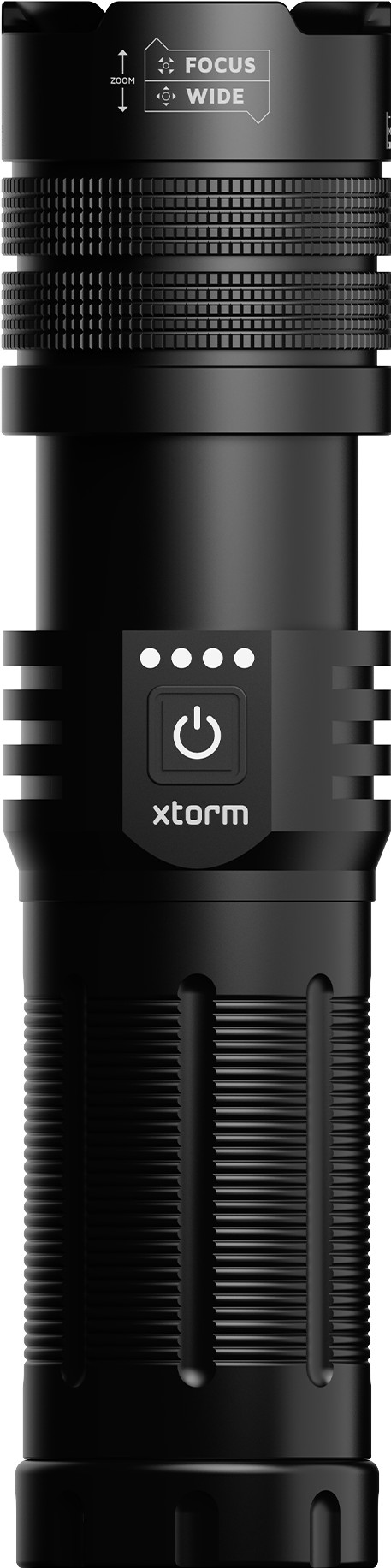 Xtorm Zaklamp Powerbank 10.500 mAh met Snelladen Zwart bovenkant