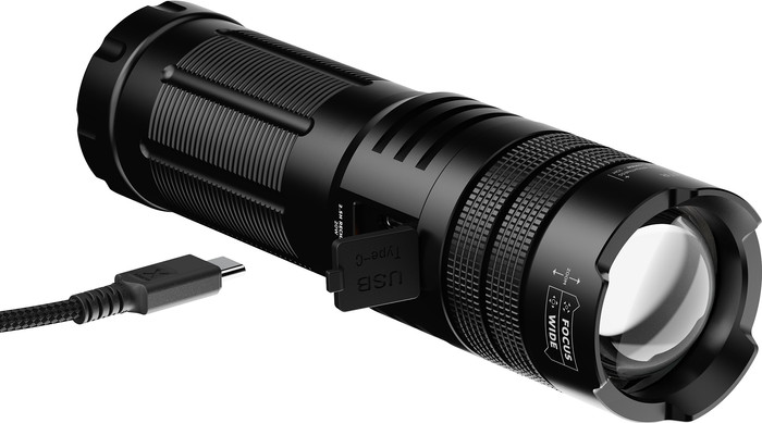 Xtorm Zaklamp Powerbank 10.500 mAh met Snelladen Zwart detail