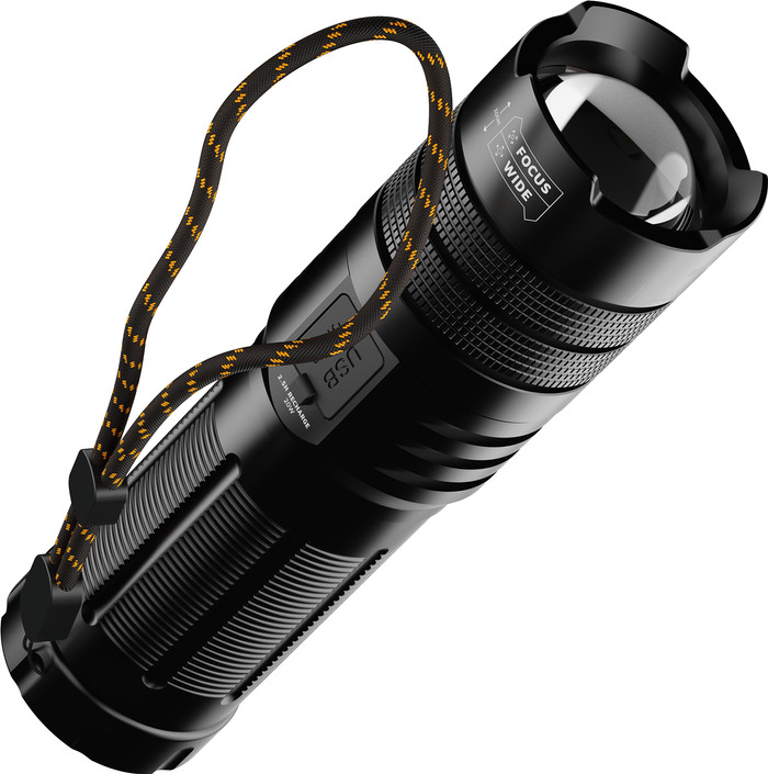 Xtorm Zaklamp Powerbank 10.500 mAh met Snelladen Zwart voorkant