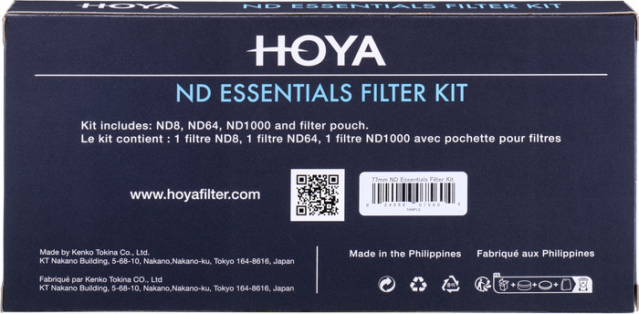 Hoya ND Essentials Filter Kit 8/64/1000 49mm verpakking