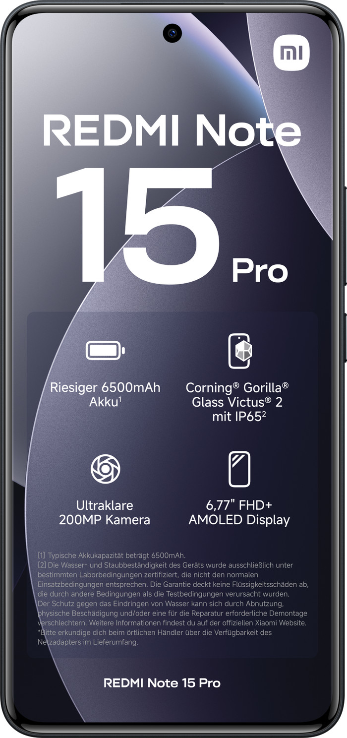 Redmi Note 15 Pro 256GB Zwart 4G voorkant