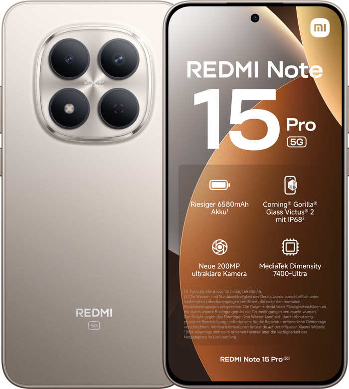 Redmi Note 15 Pro 256 Goud 5G Main Image