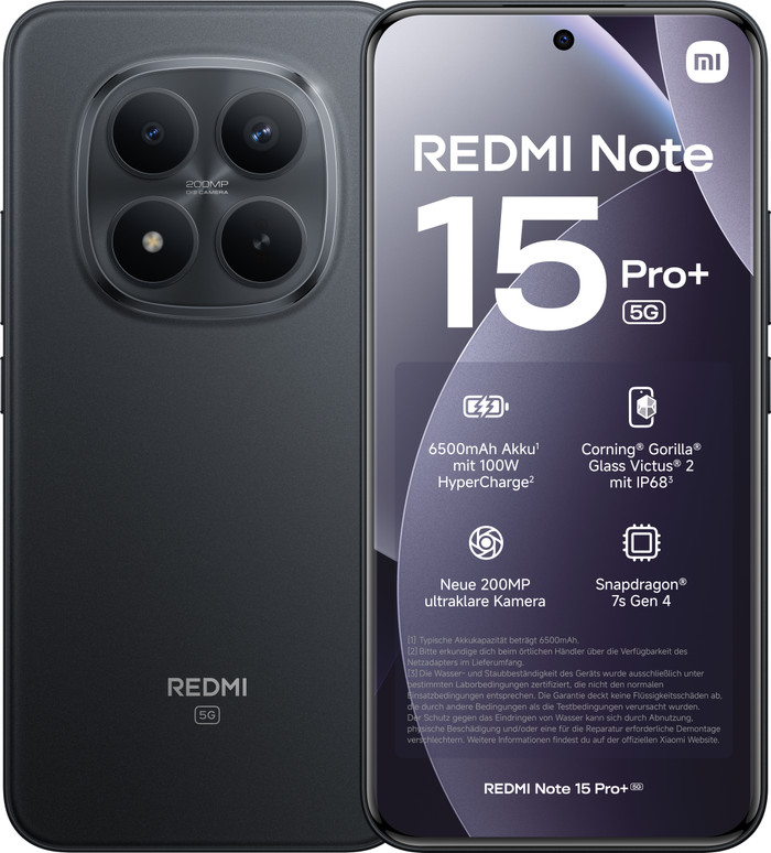 Redmi Note 15 Pro+ 256 Zwart 5G Main Image