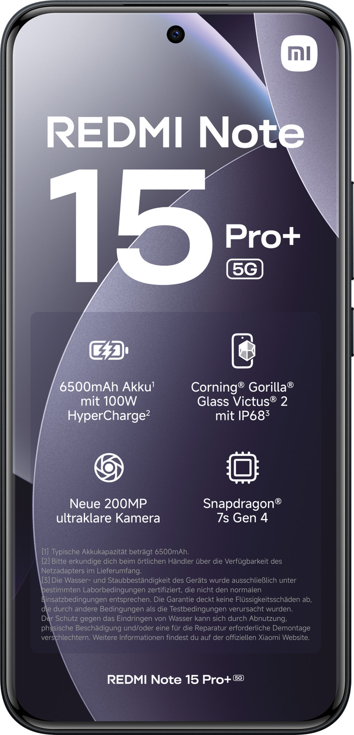 Redmi Note 15 Pro+ 256 Zwart 5G voorkant