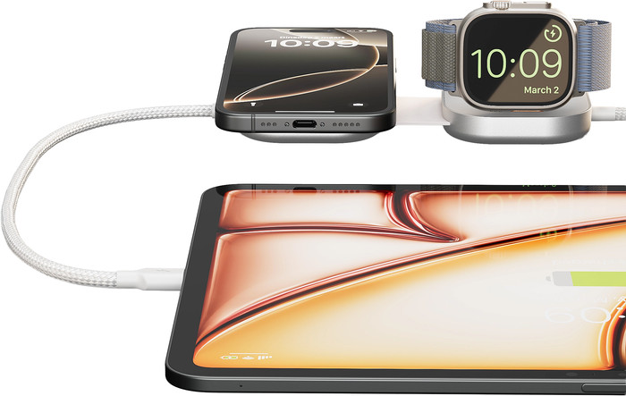 Zens Pro 2 Draadloze Oplader 20W Wit voorkant