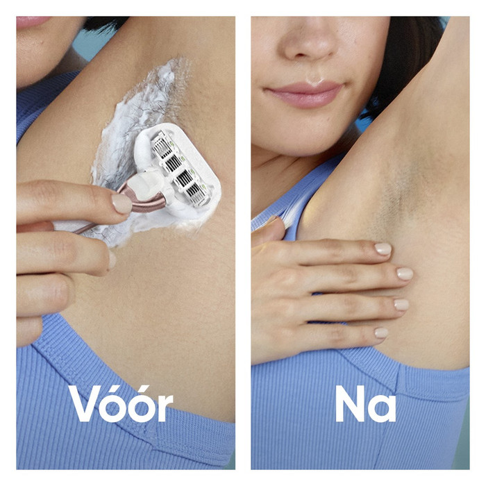 Gillette Venus Deluxe Smooth Sensitive + 9 Navulmesjes product in gebruik