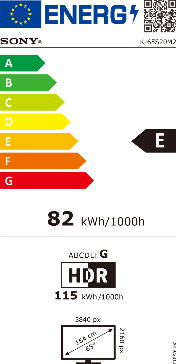 Sony Bravia 2 II Led 65" (2026) energielabel