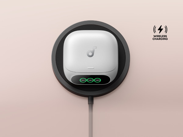 Soundcore Liberty 5 Pro Wit product in gebruik