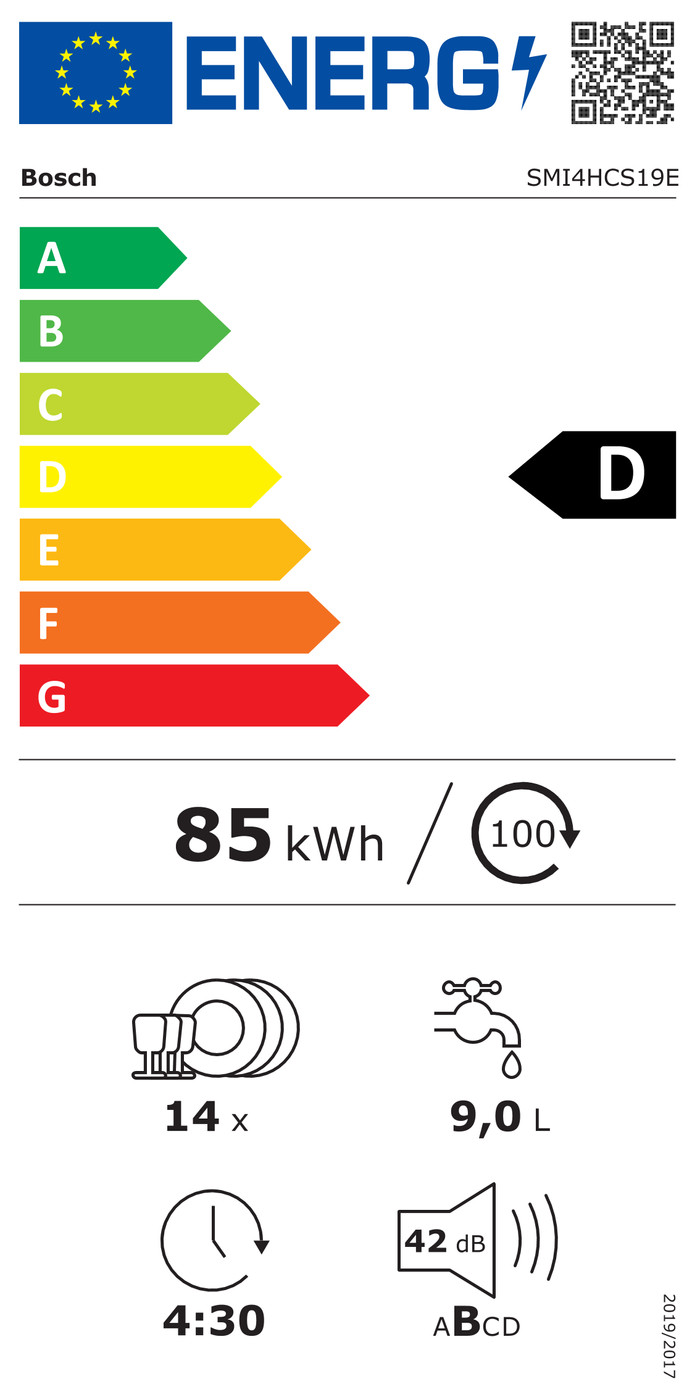 Bosch SMI4HCS19E energy label