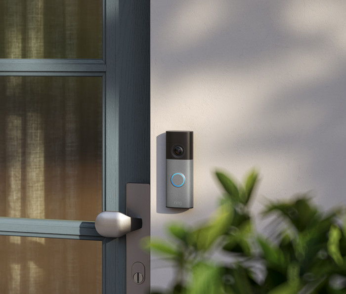 Ring Battery Video Doorbell 2nd Generation Gray product in use