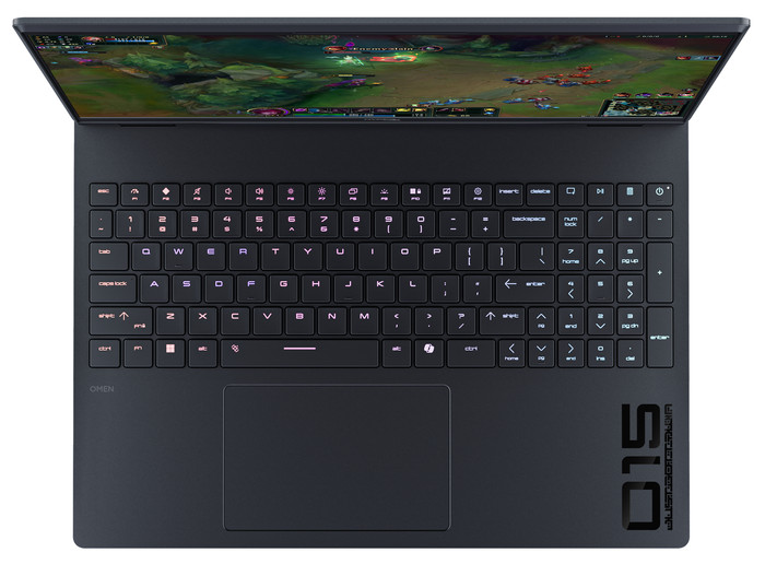 HP HyperX OMEN 15-ga0070nd bovenkant