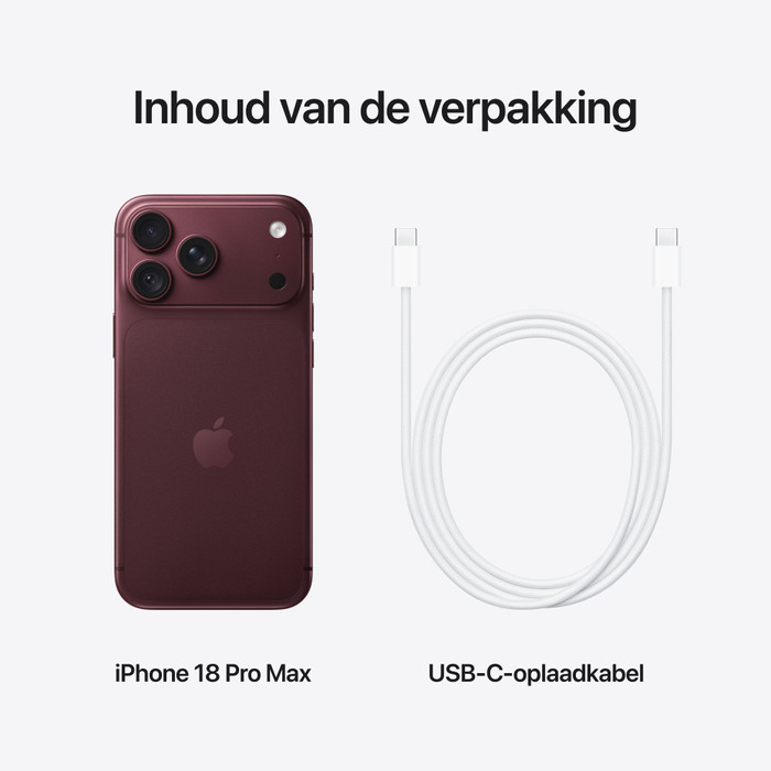 Apple iPhone 18 Pro Max 1TB Bordeaux Rood visual leverancier