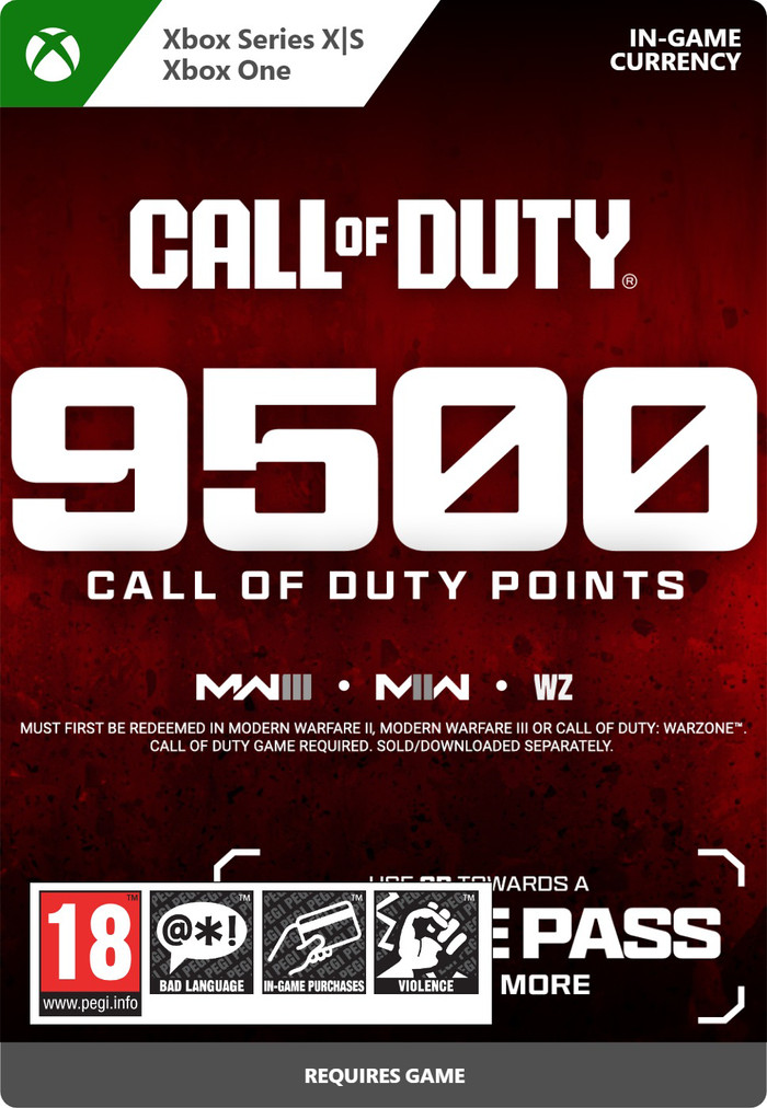 Call of Duty 9.500 Points Xbox Series X|S en Xbox One - Digitaal voorkant