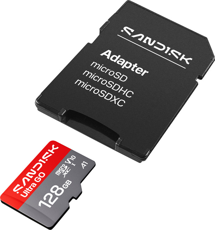 SANDISK Ultra GO microSDXC 128GB 190MB/s bovenkant