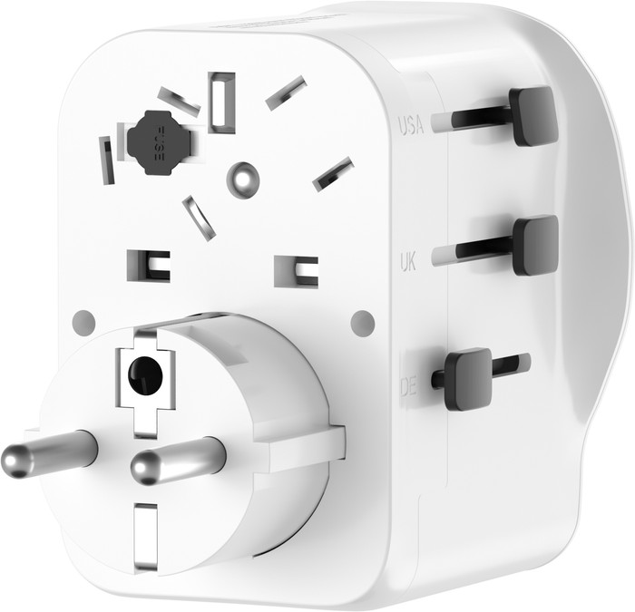 BlueBuilt Universele Wereldstekker 45 Watt achterkant