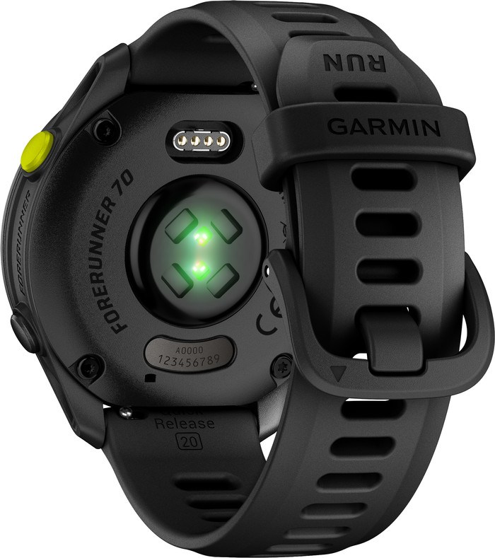 Garmin Forerunner 70 43 mm Zwart achterkant