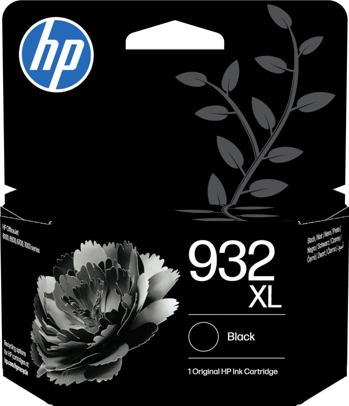 HP 932XL Cartridge Zwart Main Image