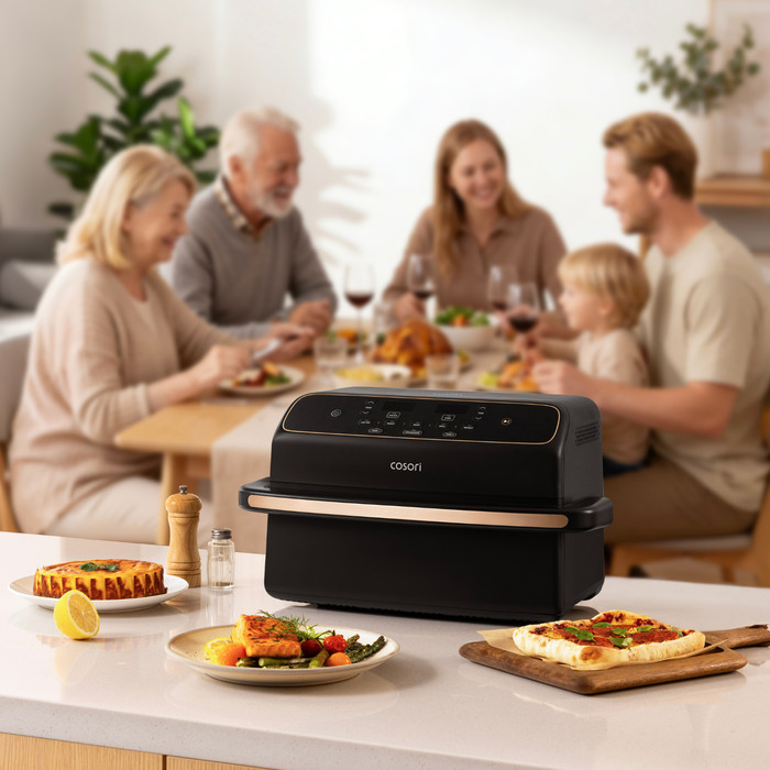 Cosori Dual Blaze TwinFry Compact product in gebruik