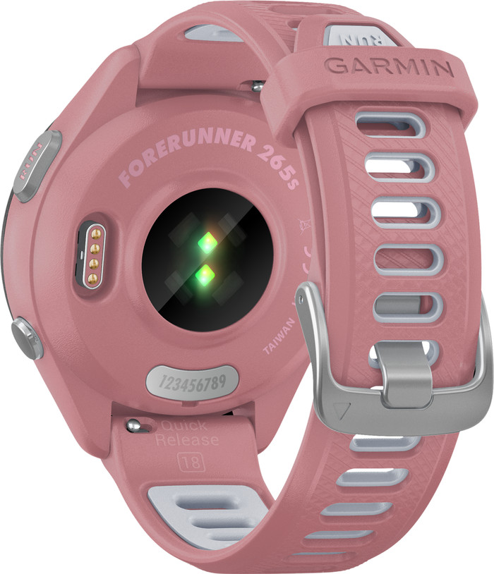 Garmin Forerunner 265S Roze achterkant