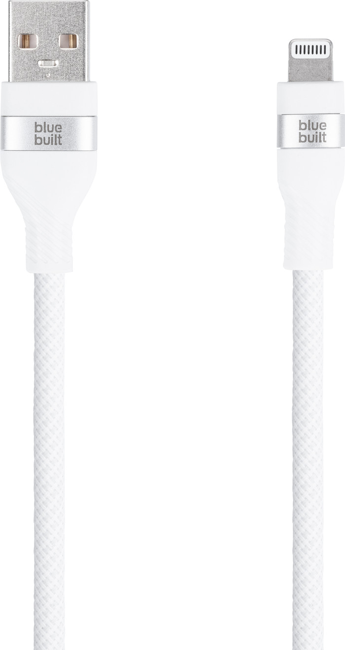 BlueBuilt Usb A naar Lightning Kabel 1,5m Nylon Wit Main Image