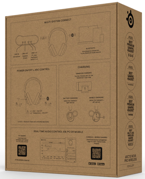 SteelSeries Arctis Nova Pro Wireless White packaging